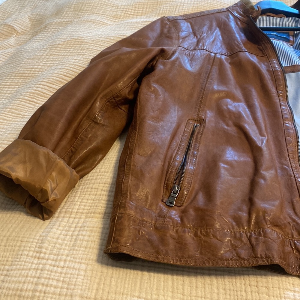 Mens large leather jacket Vintage